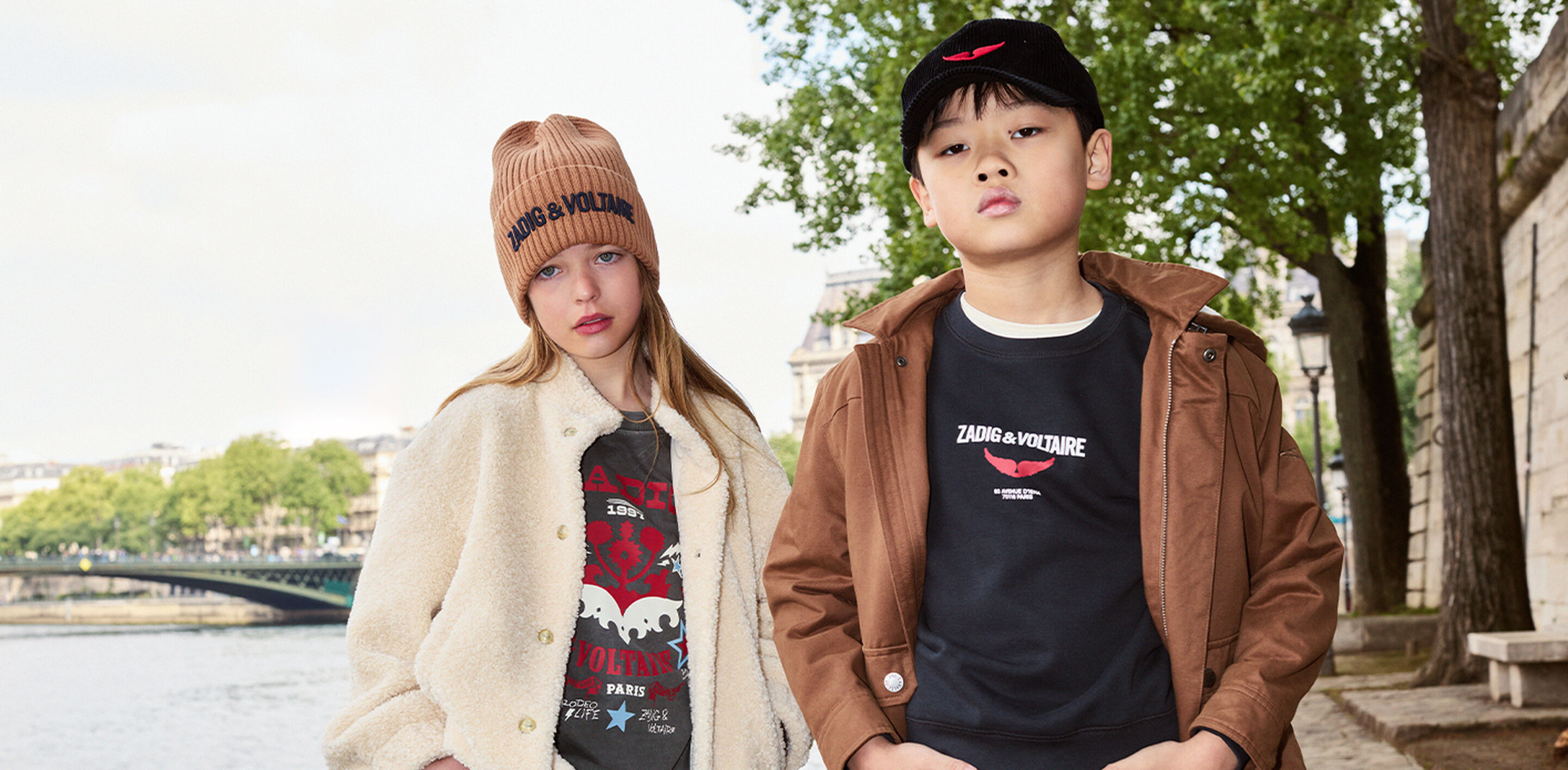 Winter 2025 colour palette with timeless neutrals and deep blue tones for kids&rsquo; wardrobes