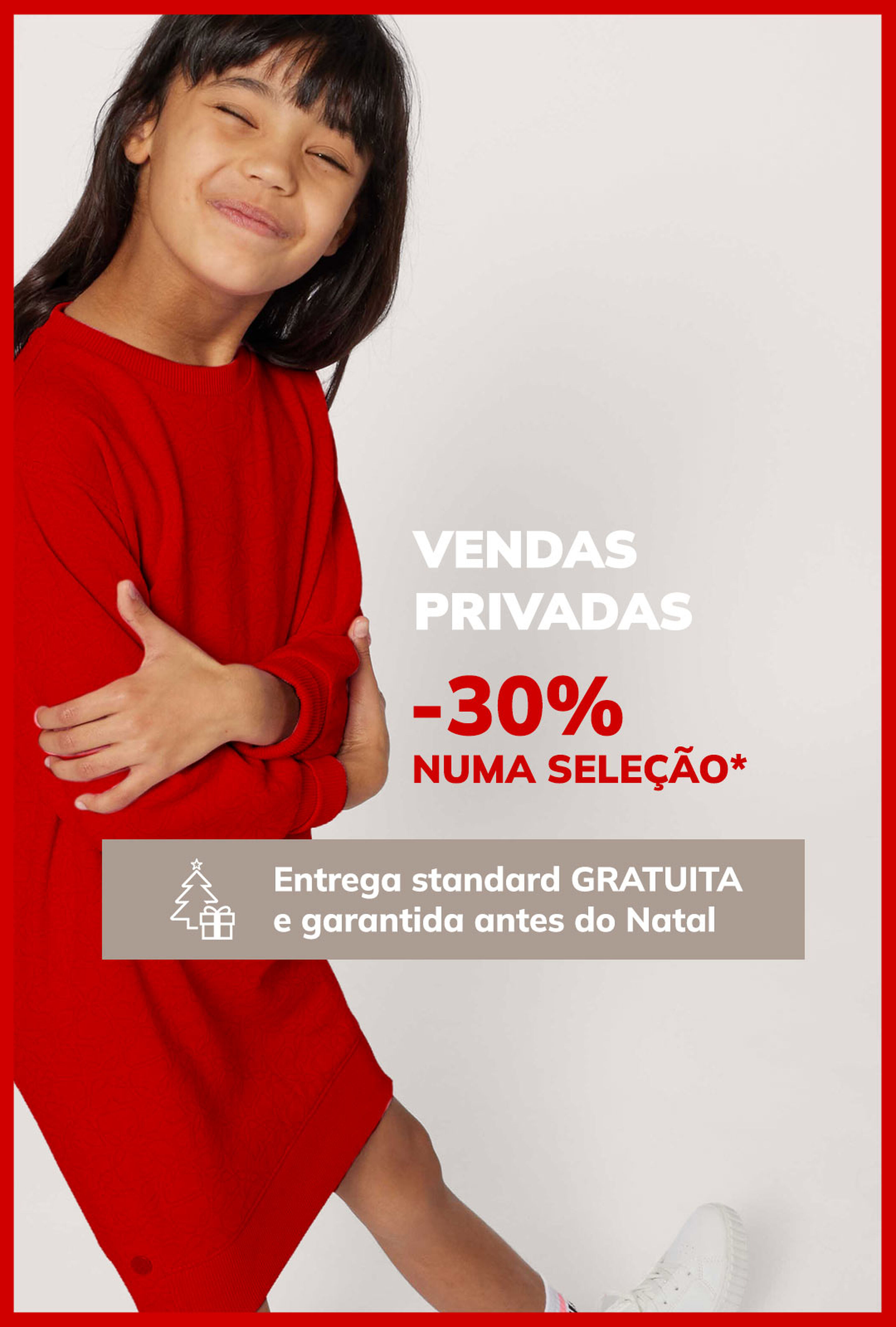 Aproveite 30% de desconto numa seleção de roupas infantis e para bebês