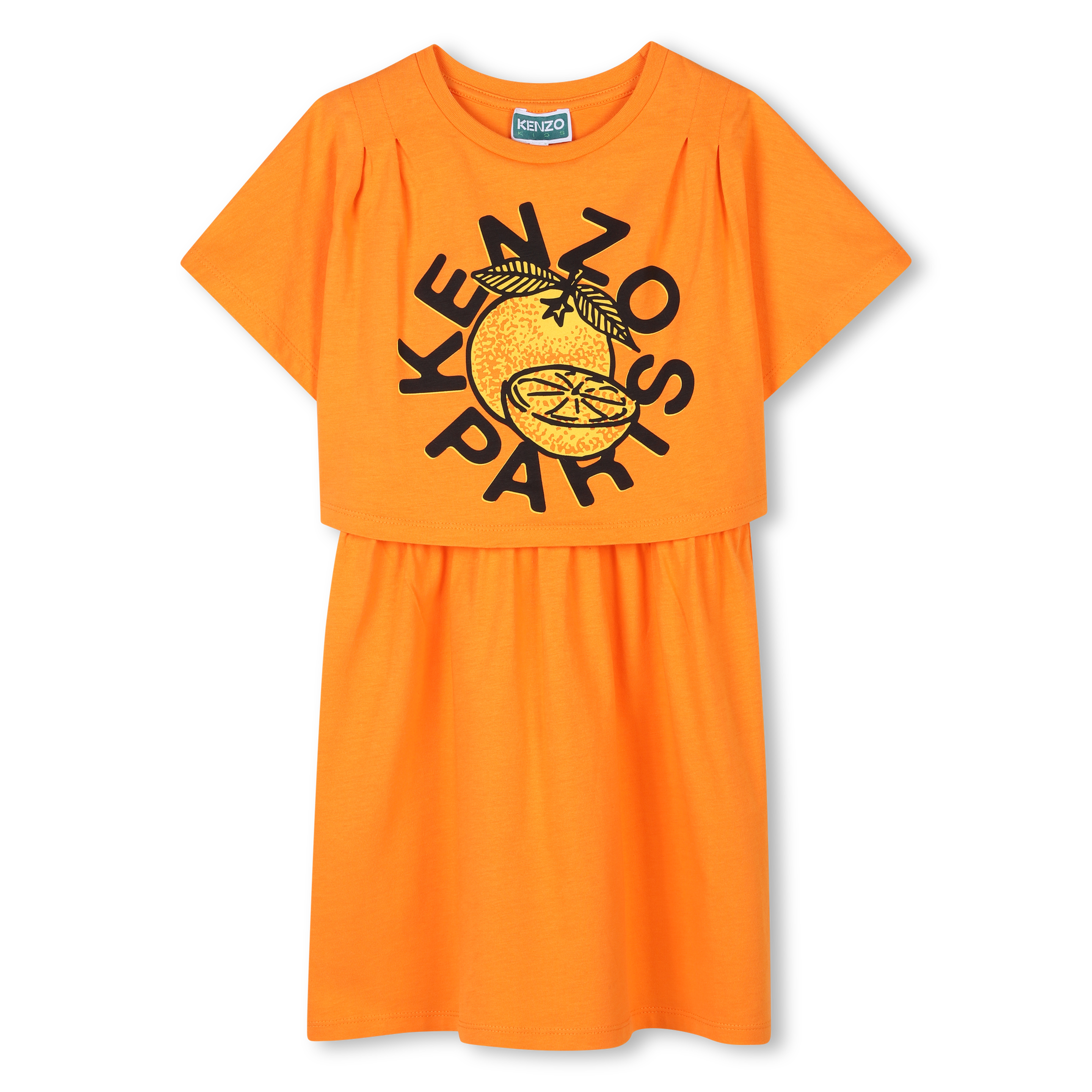 Look Kenzo para menina: vestido colorido e moderno, moda infantil premium e de luxo na Kidsaround