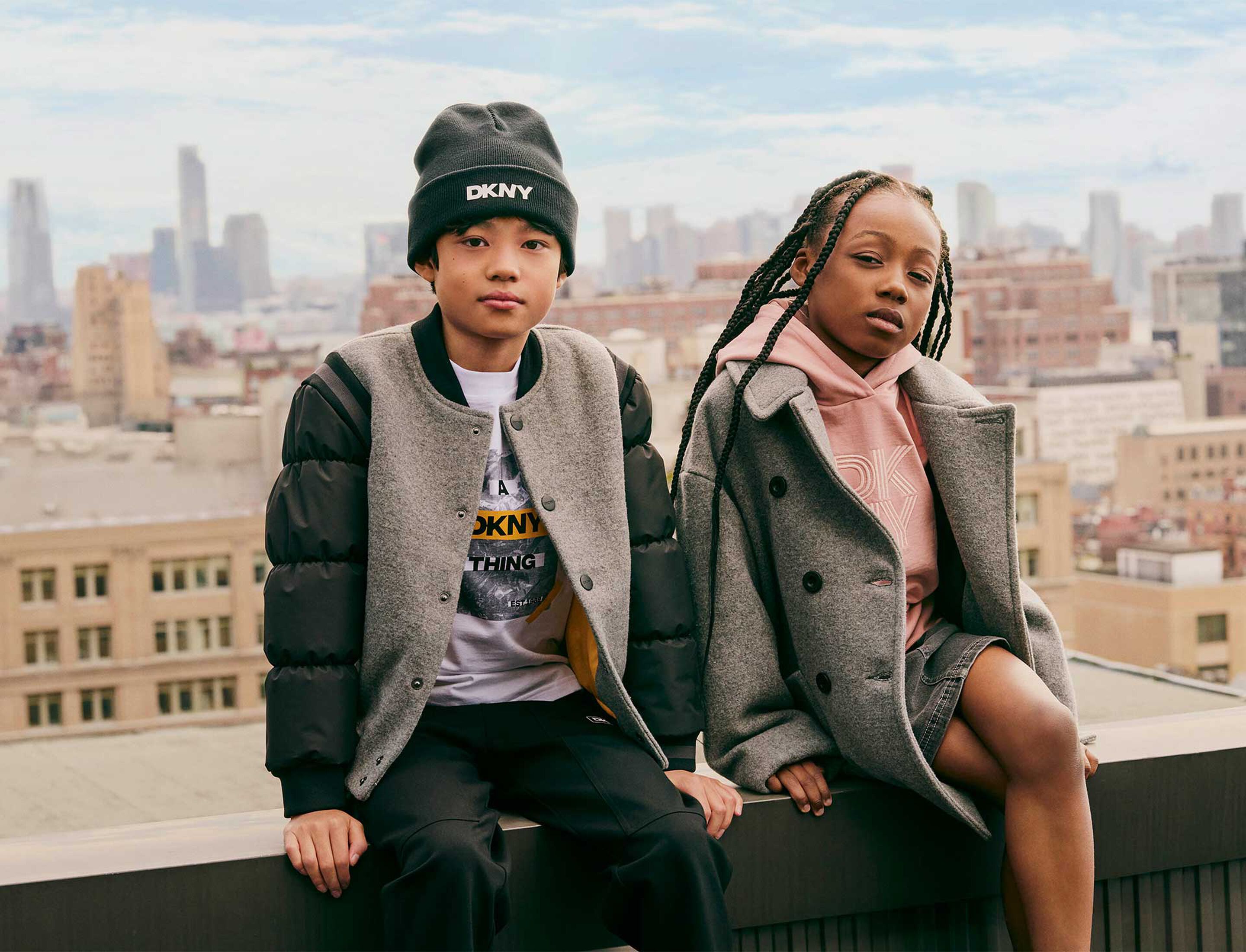 DKNY clothes on kids around