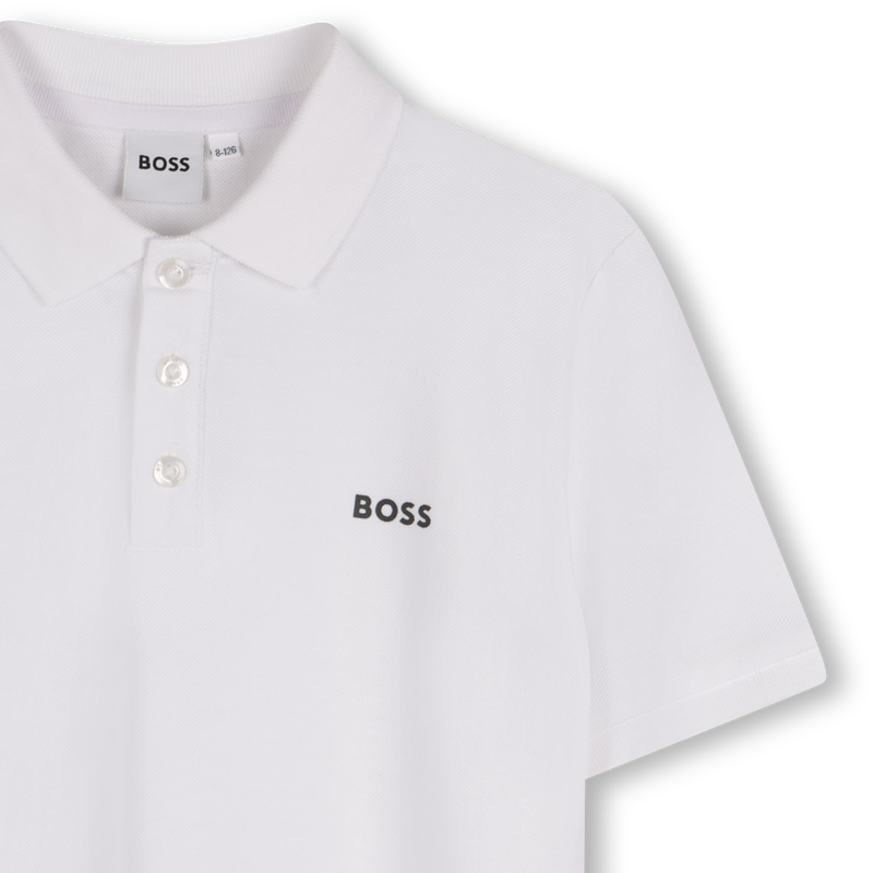 Polo de algod&atilde;o com log&oacute;tipo BOSS 
                        BOY