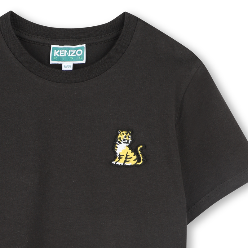 T-shirt de algod&atilde;o com emblema KENZO KIDS 
                        UNISEX