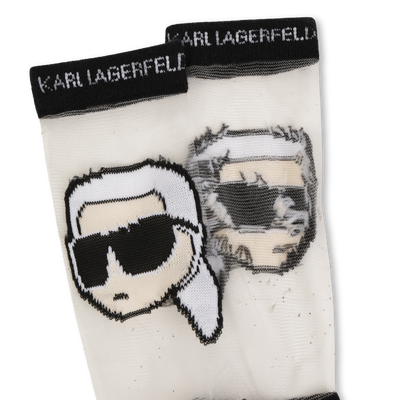 Meias estampadas KARL LAGERFELD KIDS GIRL