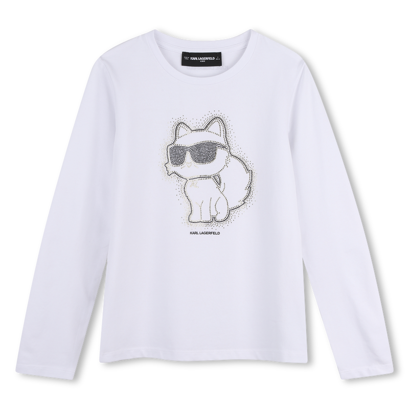 Camiseta de manga longa KARL LAGERFELD KIDS 
                        GIRL