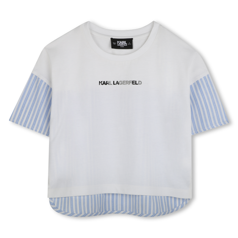 T-shirt bimat&eacute;ria com estampa KARL LAGERFELD KIDS 
                        GIRL