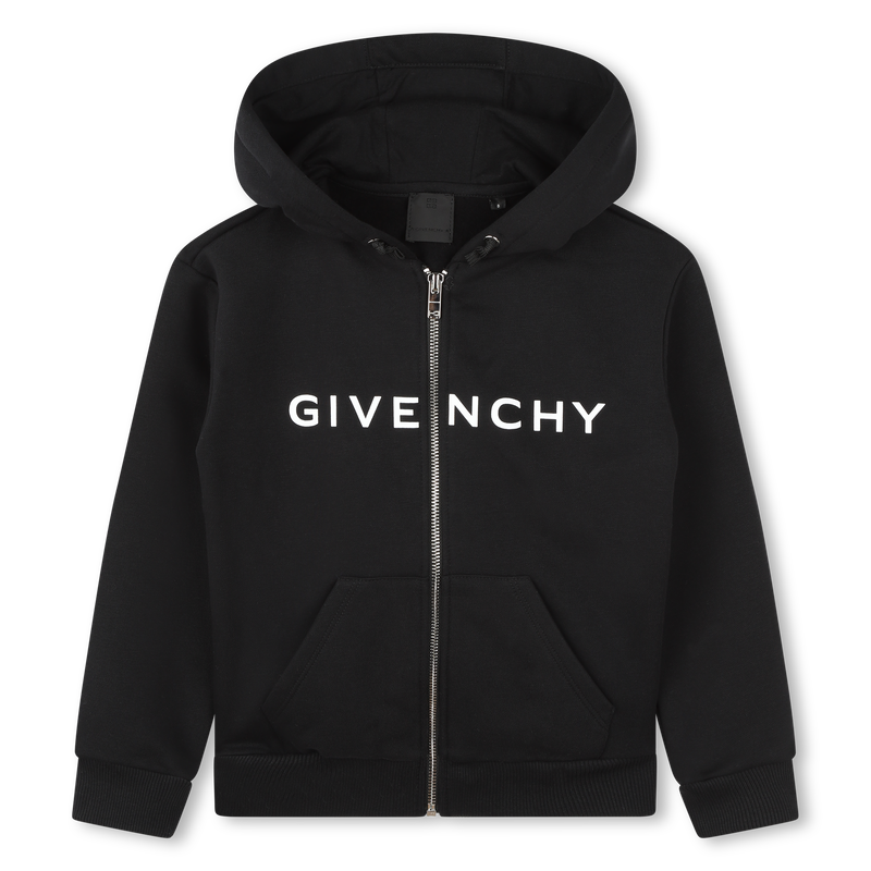 Cardigã com fecho e capuz GIVENCHY 
                    GIRL