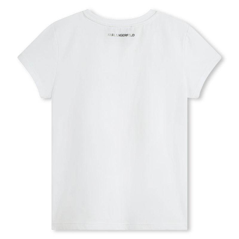 T-shirt com logótipo KARL LAGERFELD KIDS 
                    GIRL