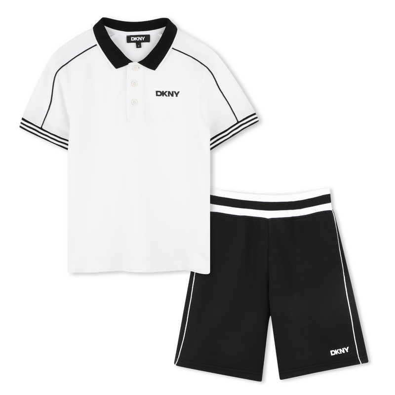 Conjunto de bermudas e polo DKNY 
                        BOY