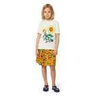 Saia estampada cetim algod&atilde;o KENZO KIDS 
                    GIRL