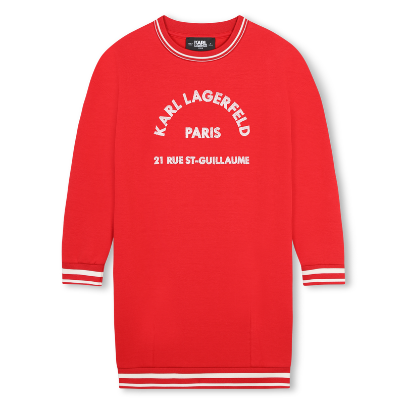 Vestido de manga comprida KARL LAGERFELD KIDS 
                    GIRL