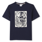 T-shirt manga curta em algod&atilde;o BOSS 
                    BOY