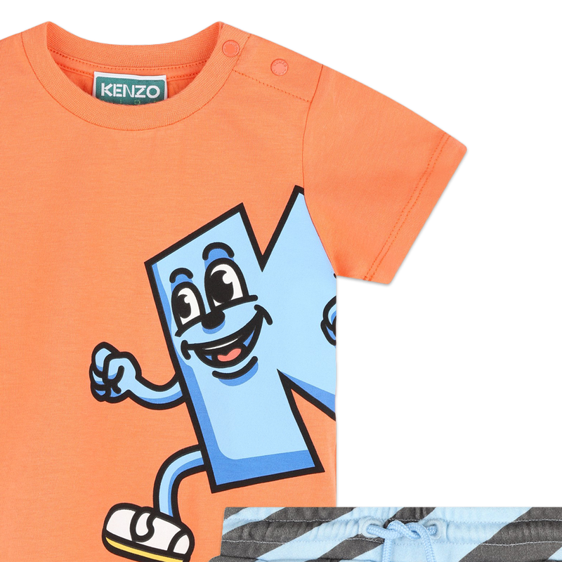 T-shirt e calções em algodão KENZO KIDS 
                    BOY