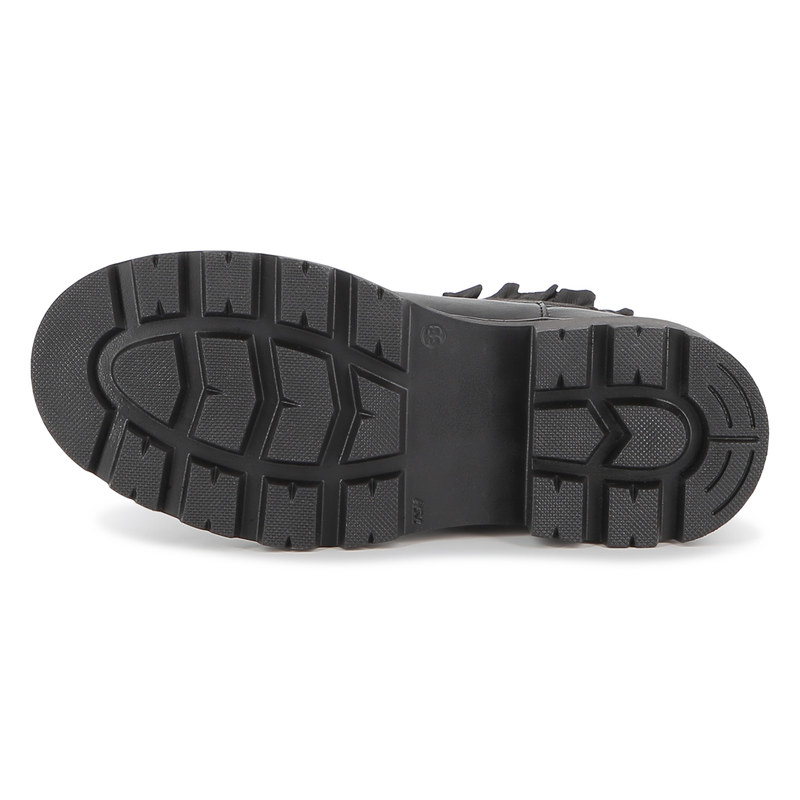 Bota Chelsea de couro bovino KARL LAGERFELD KIDS 
                        GIRL