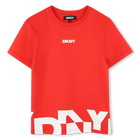 T-shirt de algod&atilde;o larga DKNY 
                    MENINO