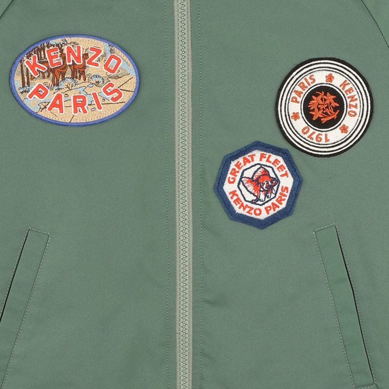 Blus&atilde;o de fecho e mangas ragl&atilde; KENZO KIDS 
                        UNISEX