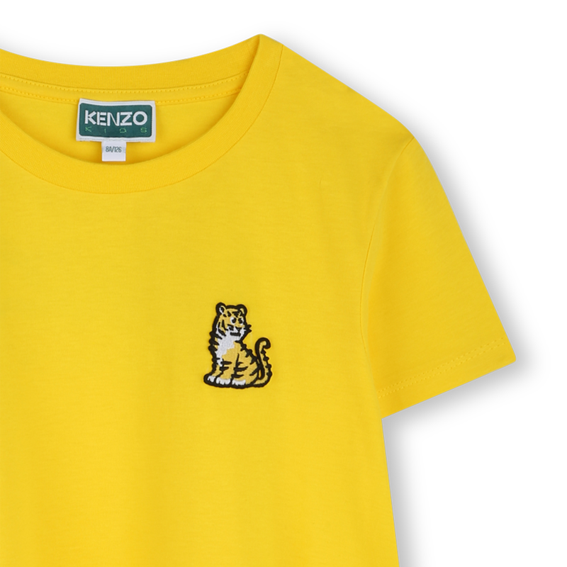 Embroidered badge flared dress KENZO KIDS 
                    GIRL