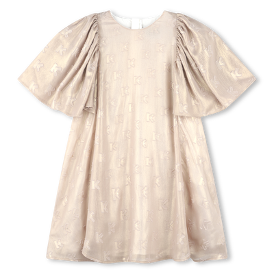 Vestido em jacquard lam&eacute; KENZO KIDS GIRL