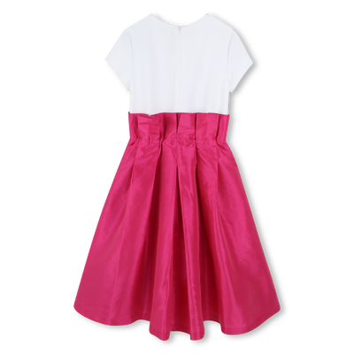 Vestido de cerim&oacute;nia em tafet&aacute; KARL LAGERFELD KIDS GIRL
