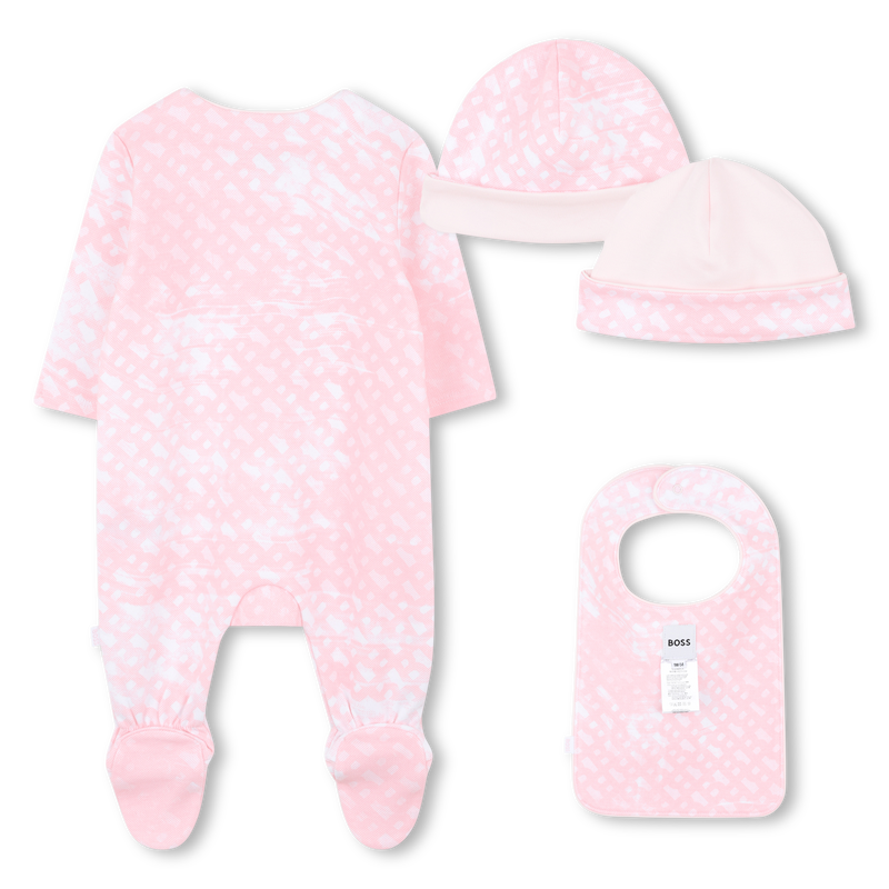 Conjunto de pijama, babador e chapéu BOSS 
                    GIRL