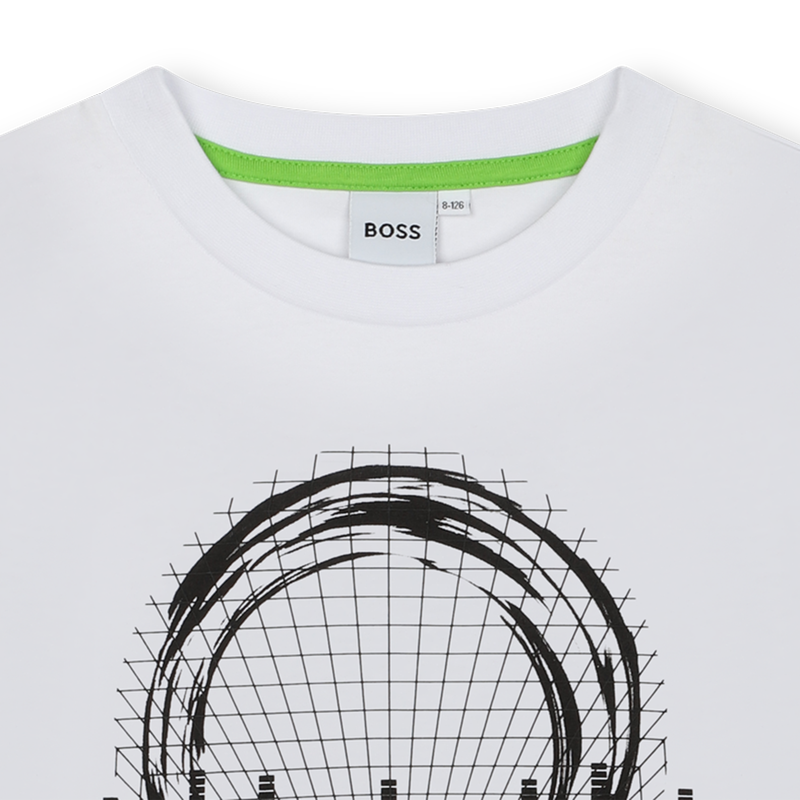 T-shirt manga curta em algodão BOSS 
                    BOY
