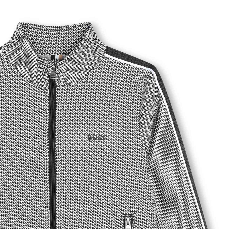 Cardig&atilde; estampado com fecho BOSS 
                        BOY