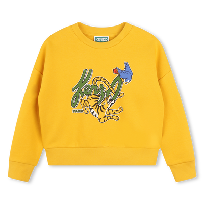 Sweatshirt em molet&atilde;o KENZO KIDS GIRL