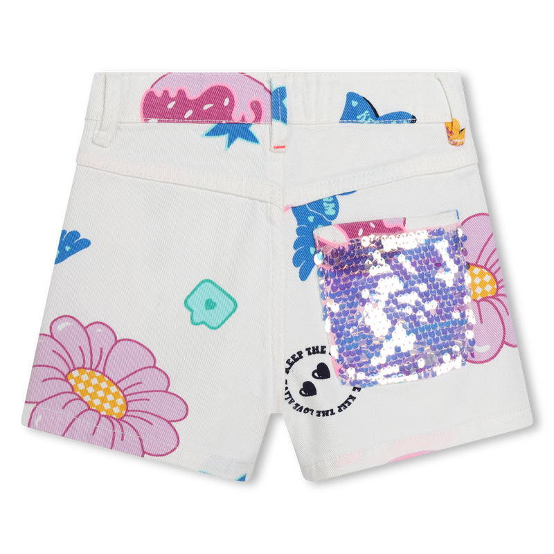 Calções estampados em sarja BILLIEBLUSH 
                    GIRL
