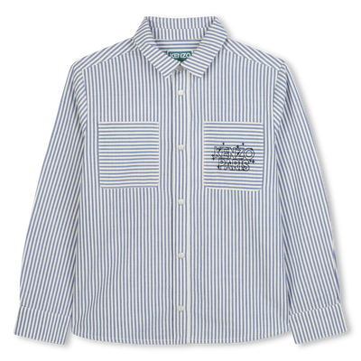 Camisa de algodão às riscas KENZO KIDS BOY