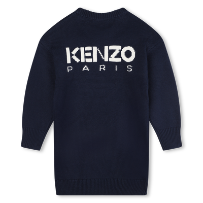 Vestido em malha jacquard KENZO KIDS GIRL
