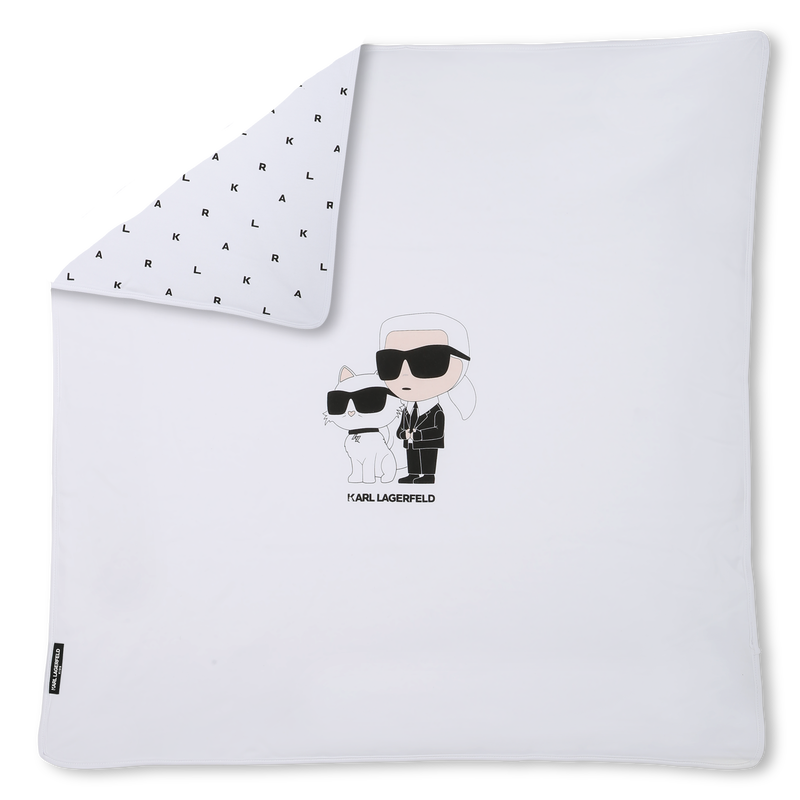 Manta de algod&atilde;o estampada KARL LAGERFELD KIDS 
                        UNISEX