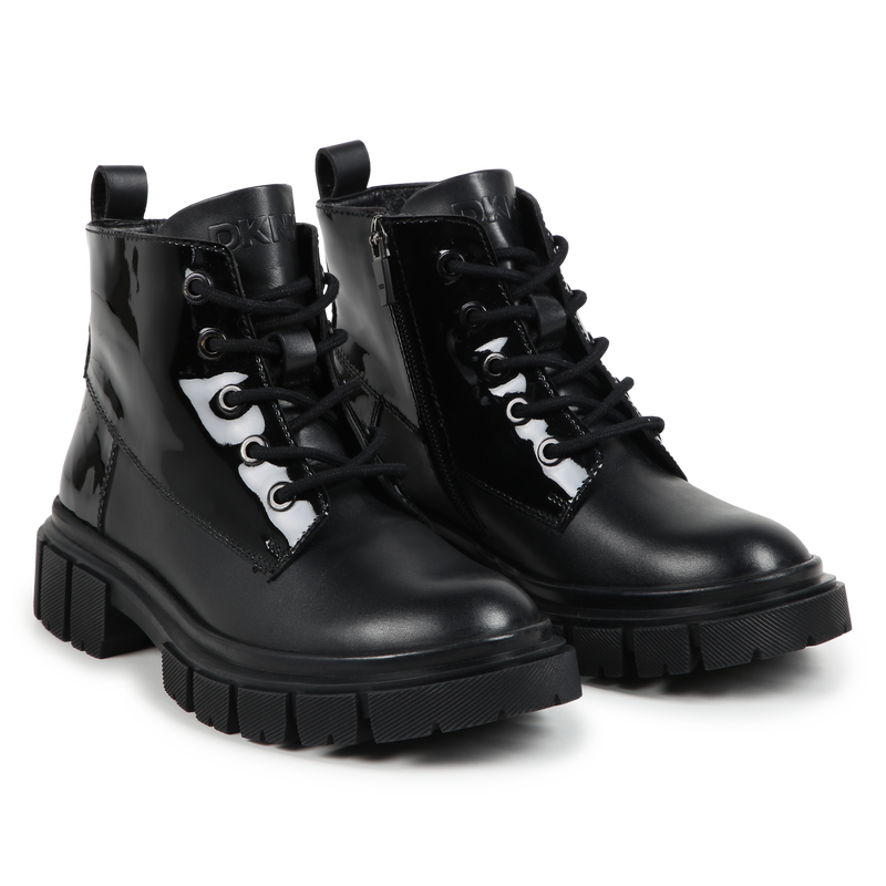Botas de couro com fecho DKNY 
                        GIRL