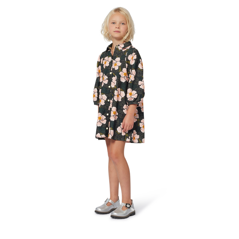 Vestido de manga comprida bufante KENZO KIDS 
                    GIRL