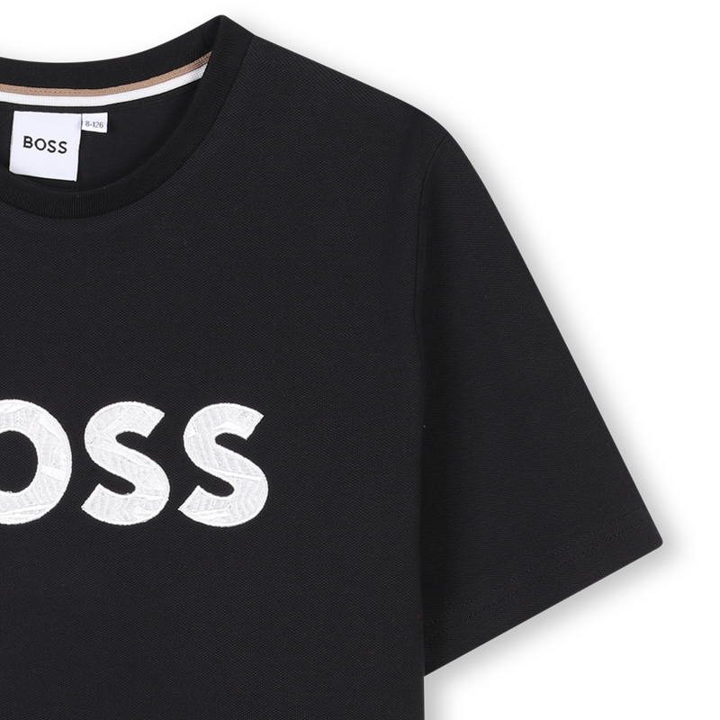 T-shirt bordada em algod&atilde;o BOSS 
                        BOY