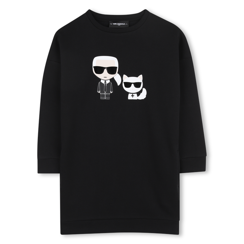 VESTIDO MANGAS COMPRIDAS KARL LAGERFELD KIDS 
                        MENINA