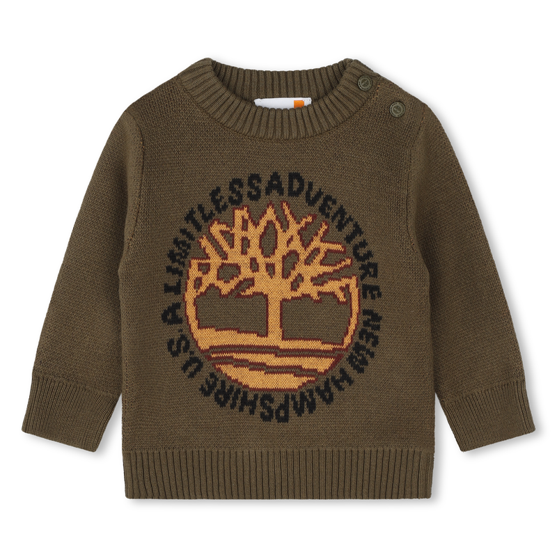Cotton & Wool Logo Sweater TIMBERLAND 
                    BOY