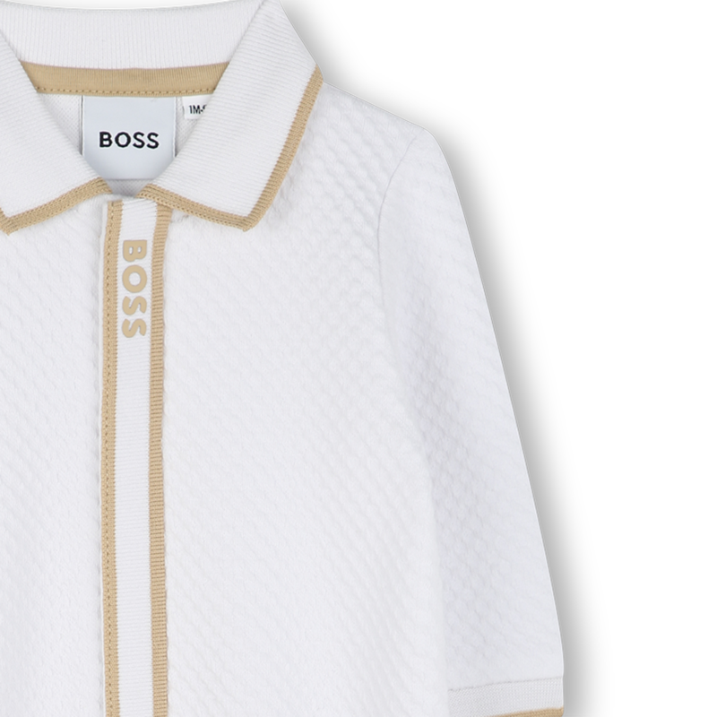 Pijama com gola polo BOSS 
                        BOY