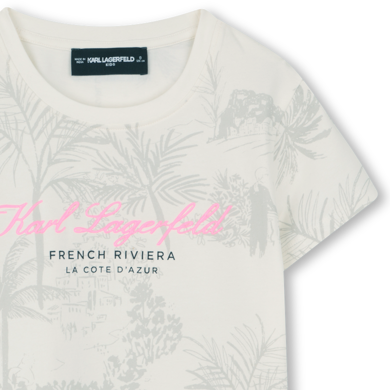 T-SHIRT DE MANGA CURTA KARL LAGERFELD KIDS 
                        GIRL