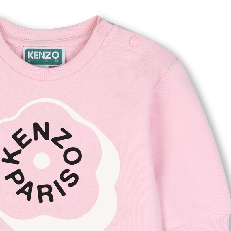 Vestido de moletom KENZO KIDS 
                        GIRL