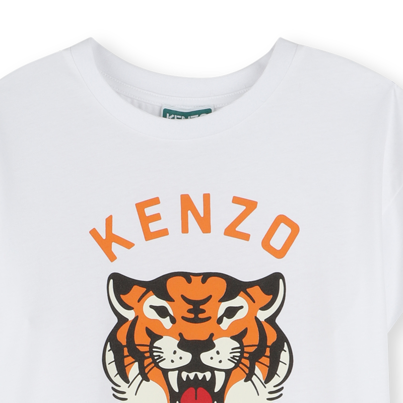 Vestido estampado com folho KENZO KIDS 
                        GIRL