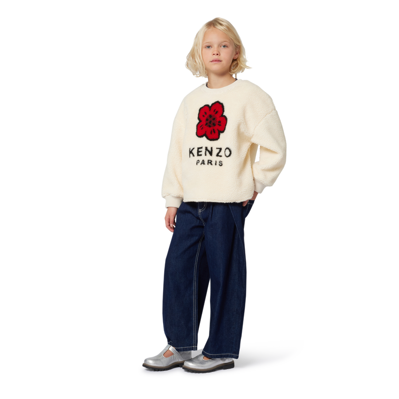 Moletom de lã fofa KENZO KIDS 
                    GIRL