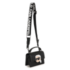 Mala de m&atilde;o em tecido revestido de gr&atilde;o fino KARL LAGERFELD KIDS 
                    GIRL