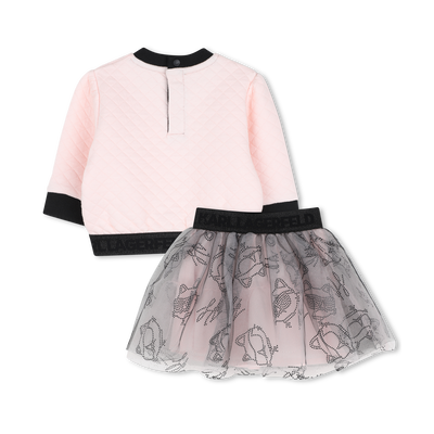 Conjunto de moletom e saia KARL LAGERFELD KIDS MENINA