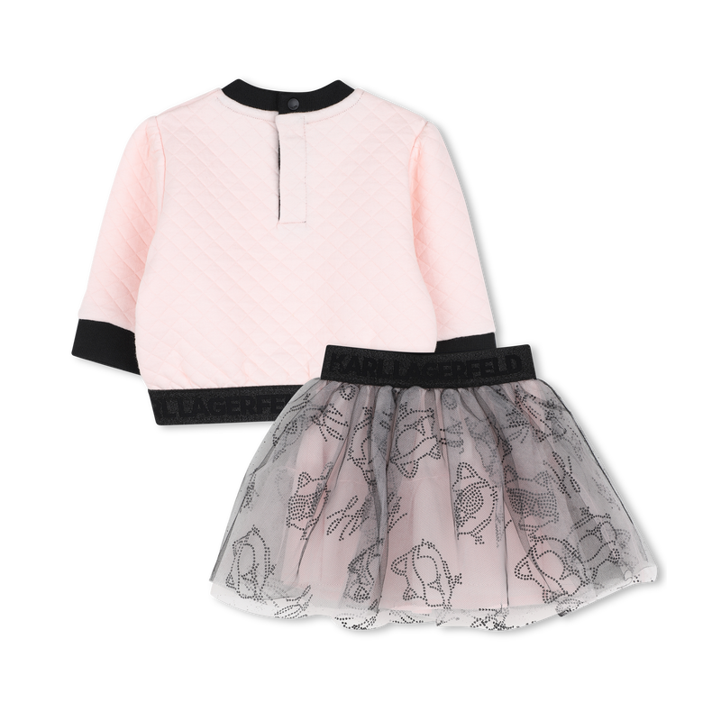 Conjunto de moletom e saia KARL LAGERFELD KIDS 
                        MENINA