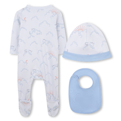 Conjunto de pijama, babador e chapéu KENZO KIDS BOY