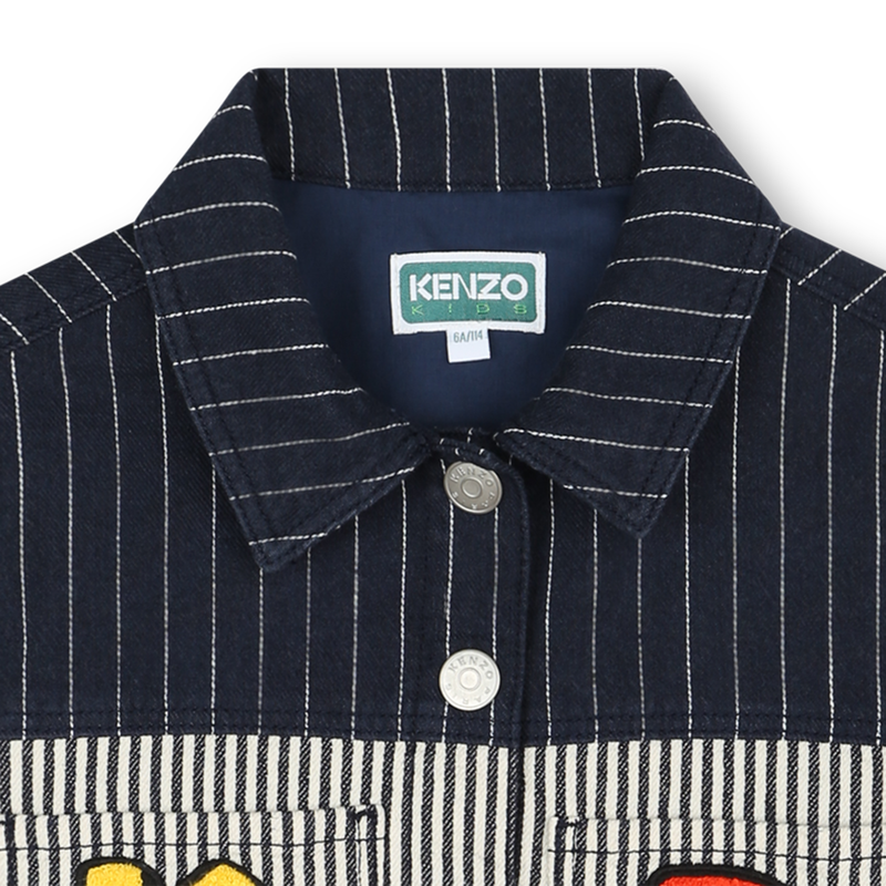 Casaco de ganga às riscas KENZO KIDS 
                    GIRL