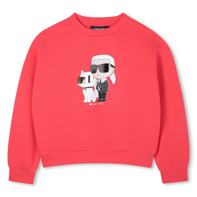 Moletom duplo jersey KARL LAGERFELD KIDS 
                    GIRL