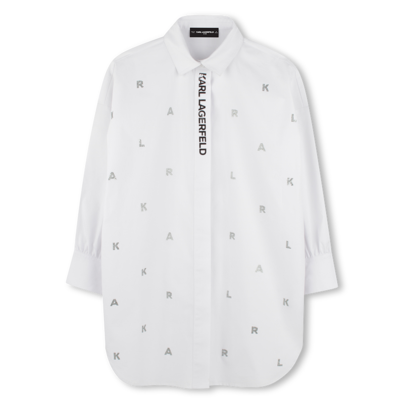 Vestido de manga comprida KARL LAGERFELD KIDS 
                        GIRL