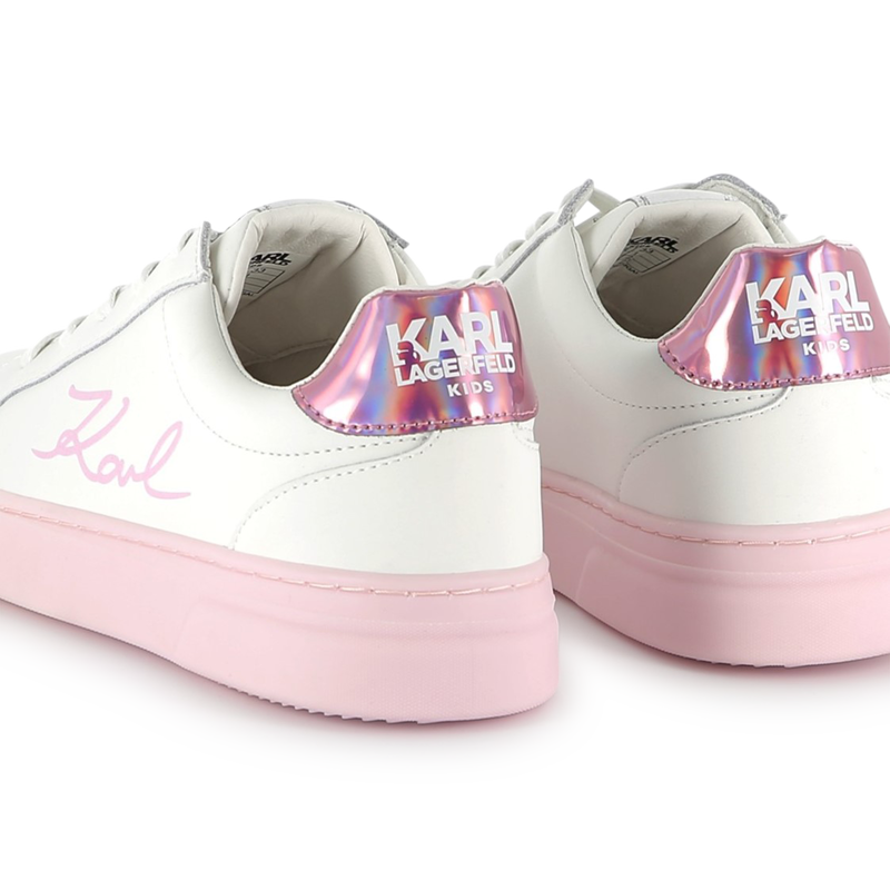 Sapatilhas de couro KARL LAGERFELD KIDS 
                        GIRL