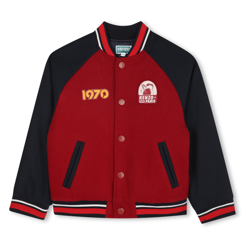 Jaqueta bomber com fecho de pressão KENZO KIDS 
                    UNISEX