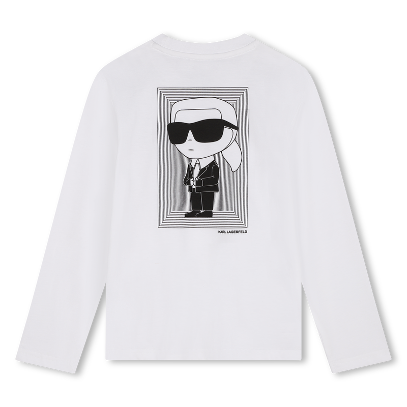 T-shirt algod&atilde;o manga comprida KARL LAGERFELD KIDS 
                        BOY